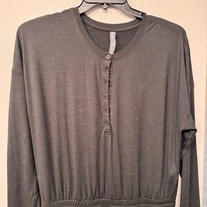 Vuori Dark Gray/Black Long Sleeve Jumpsuit